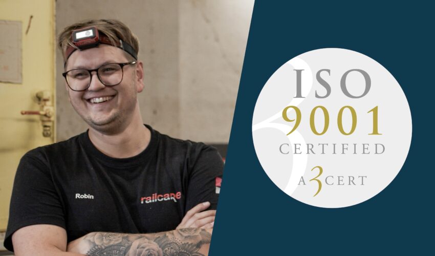 Railcare Locomotive Workshop is certified to ISO 9001